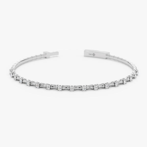 white gold natural diamond tennis bracelet