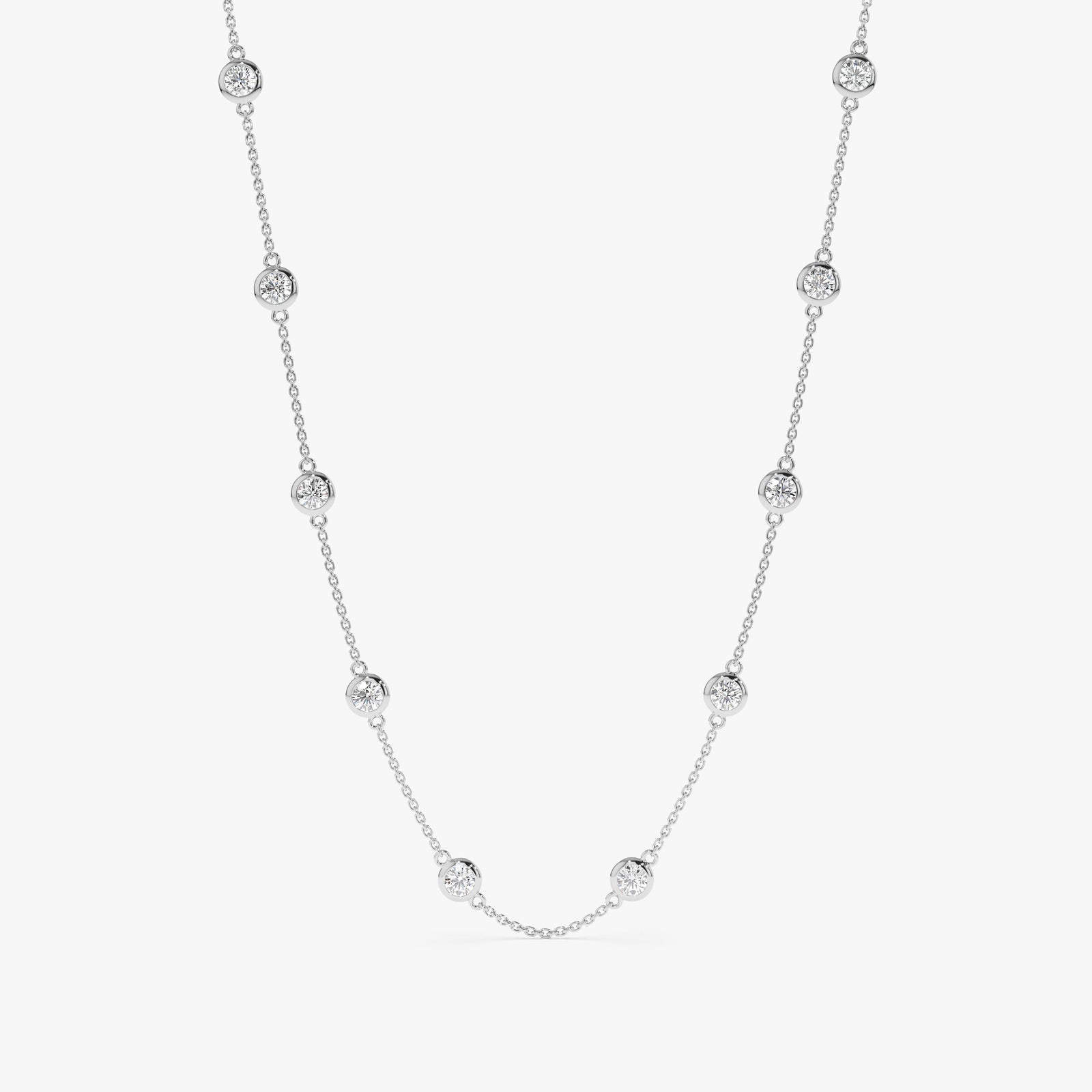 14kt solid deals white Gold Necklace 18.5