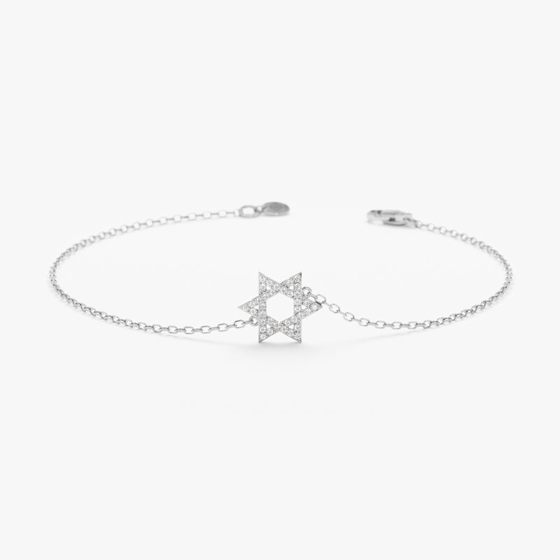Shema Yisrael: Sterling Silver Unisex Bracelet with Star of David, Jewish  Jewelry | Judaica WebStore