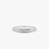 natural diamond ring in white gold