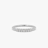 white gold clear diamond stacking ring