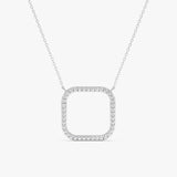 Diamond Square Pendant Necklace, Oaklyn