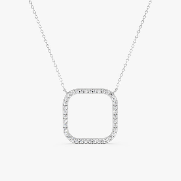 Diamond Square Pendant Necklace, Oaklyn