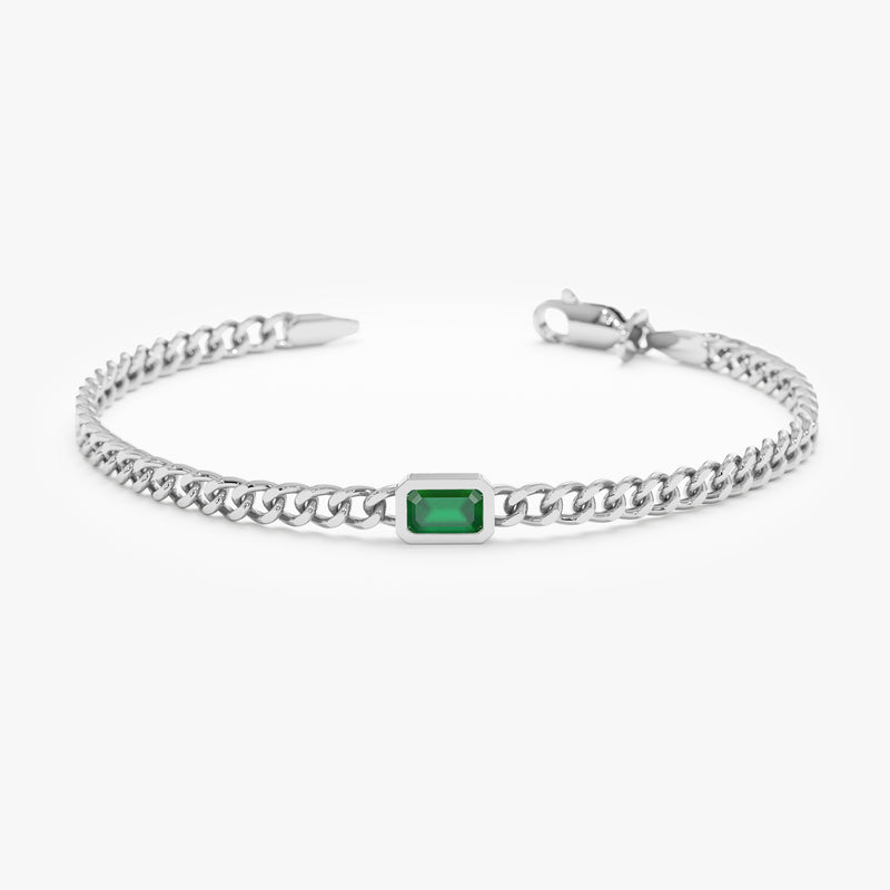 S. KASHI 14K White Gold Emerald and Diamond Bracelet – Anderson's
