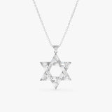 Baguette Diamond Star of David Pendant Necklace, Batya