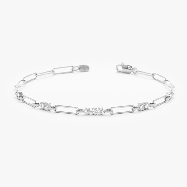 handmade bracelet jewelry in white gold