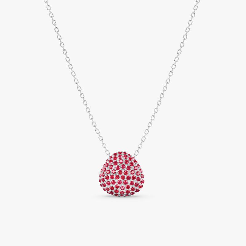 Ruby Cluster Necklace, Zeyzi