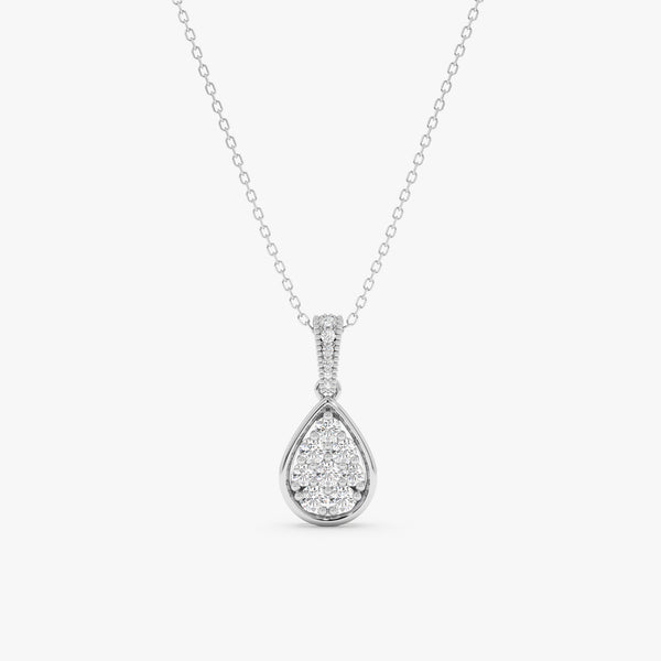 White Gold Pave Diamond Pendant