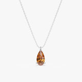 White Gold Citrine Necklace