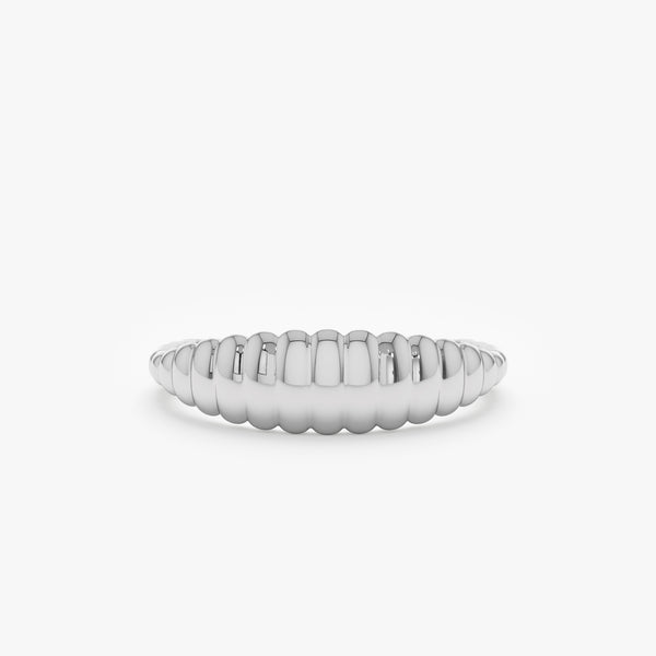 White Gold Croissant Ring