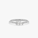 white gold natural diamond band