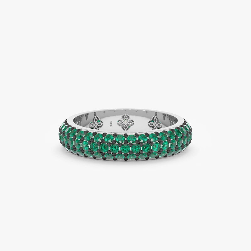 Emerald Paved Dome Ring, Gem