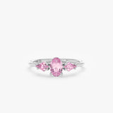 Natural Pink Sapphire Engagement Ring, Rosalina