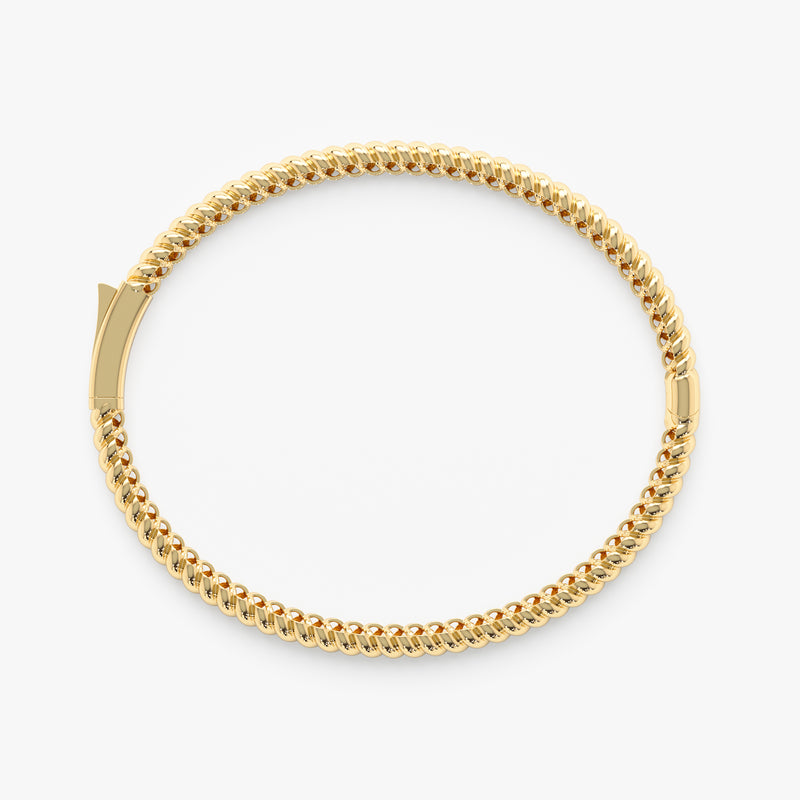 Plain Gold Rope Bangle, Belle