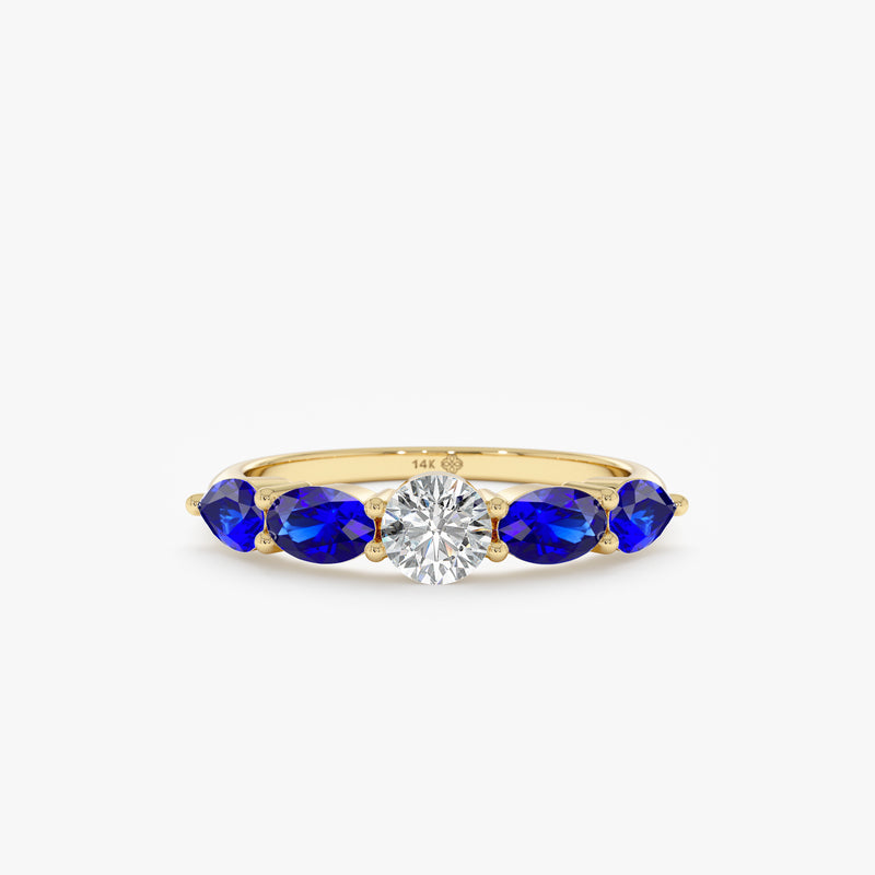 Lab Grown Sapphire Ring