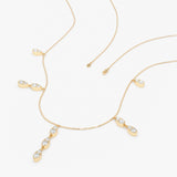 Diamond Droplets Station Necklace, Luella