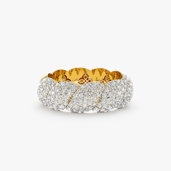 Pave Diamond Croissant Ring, Barbara