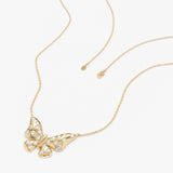 Puff Diamond Butterfly Necklace, Yara