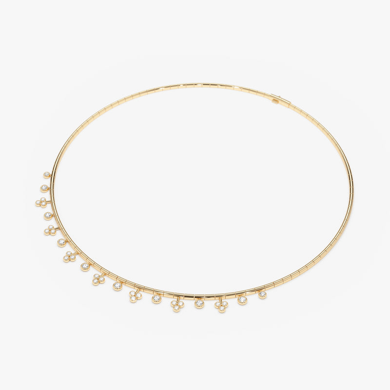 alternating diamond station necklace