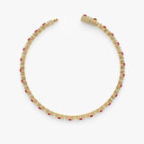 Lab-Grown Ruby and Diamond Tennis Bracelet, Royal