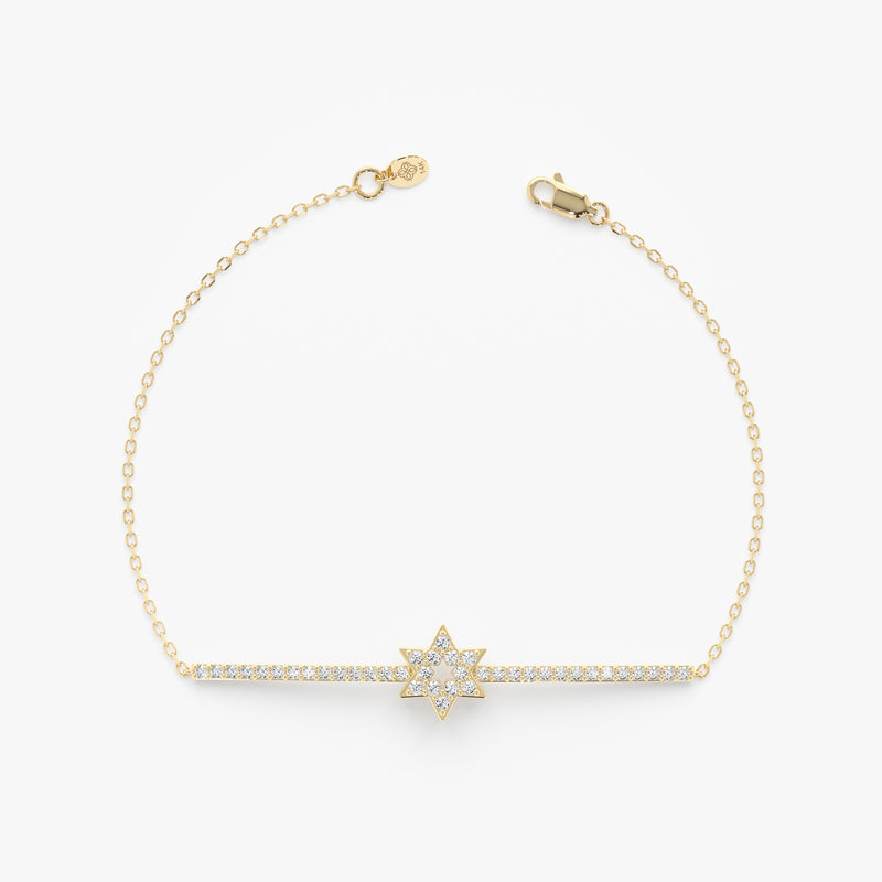 Diamond Star of David Bar Bracelet, Sarai