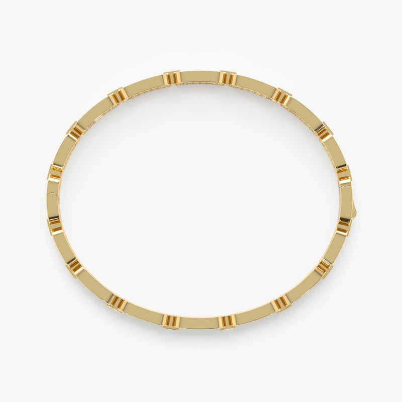 Oval Link Chain Bangle, Siena