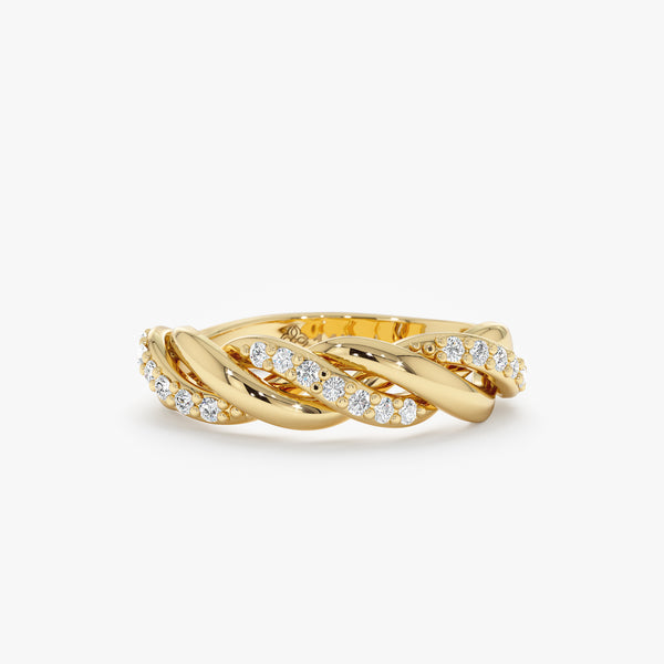 Bold Twisted Diamond Ring, Chava