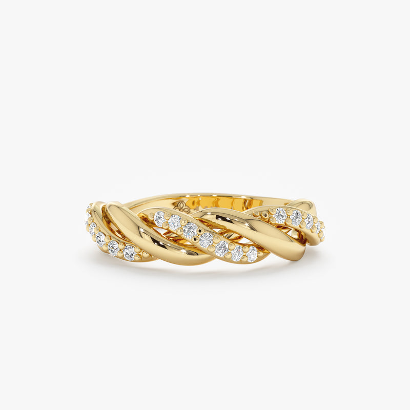 Bold Twisted Diamond Ring, Chava