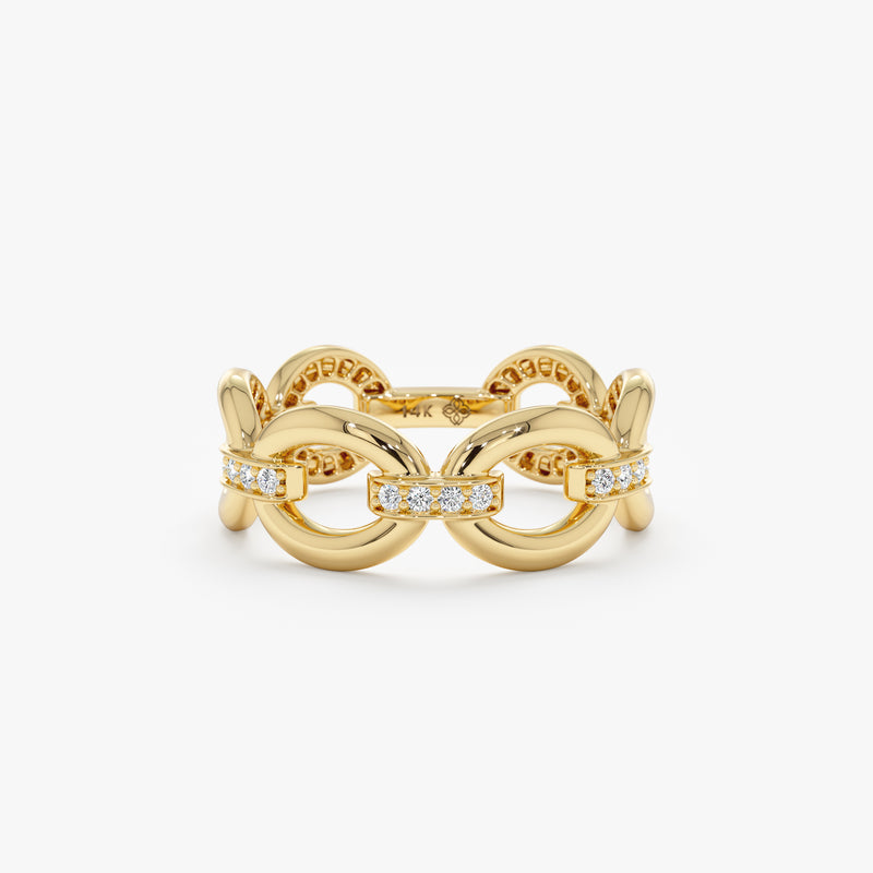 Diamond Chain Link Ring, Jocelyn