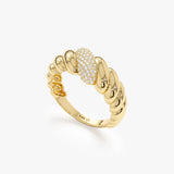 Diamond Croissant Ring, Amina