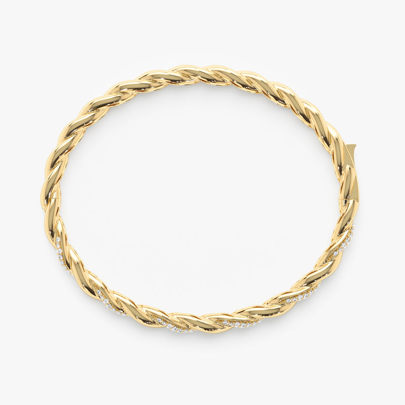 Diamond Twist Rope Bangle, Ailin