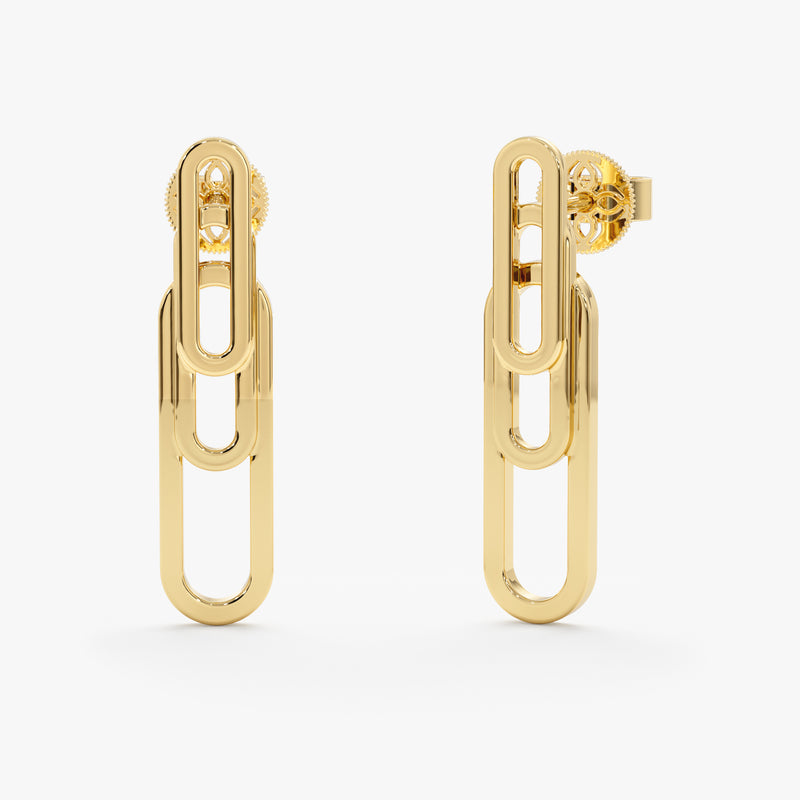 14k Paperclip Stud Earrings