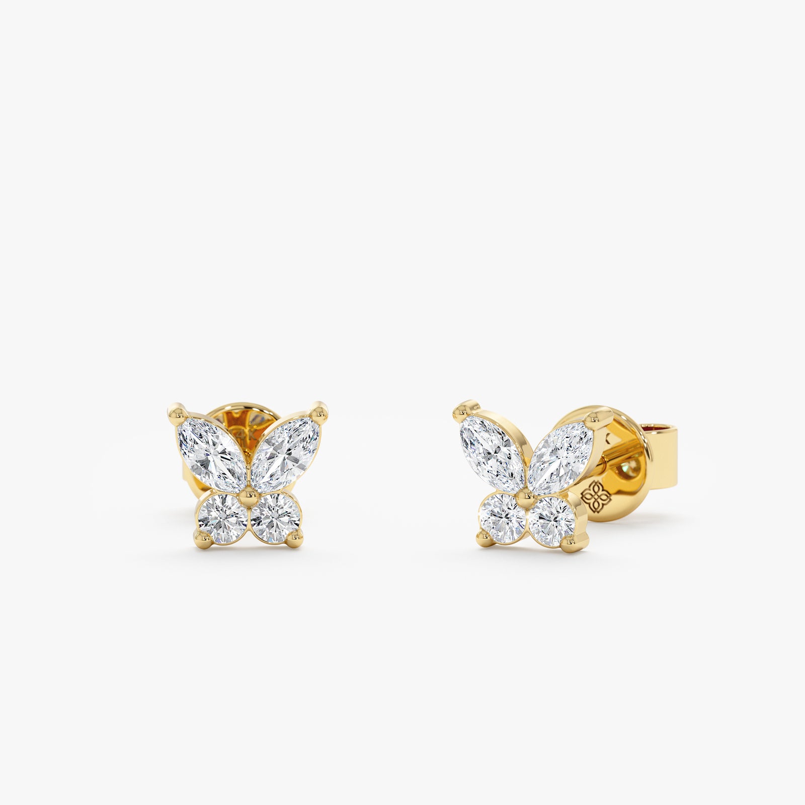 Marquise deals Moissanite Stud Earrings, Small Solid 14k Yellow Gold Studs, VVS Quality, Minimalist Earrings, Anniversary Gift, Single Or Pair