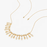 Gold Diamond Fringe Necklace, Bria