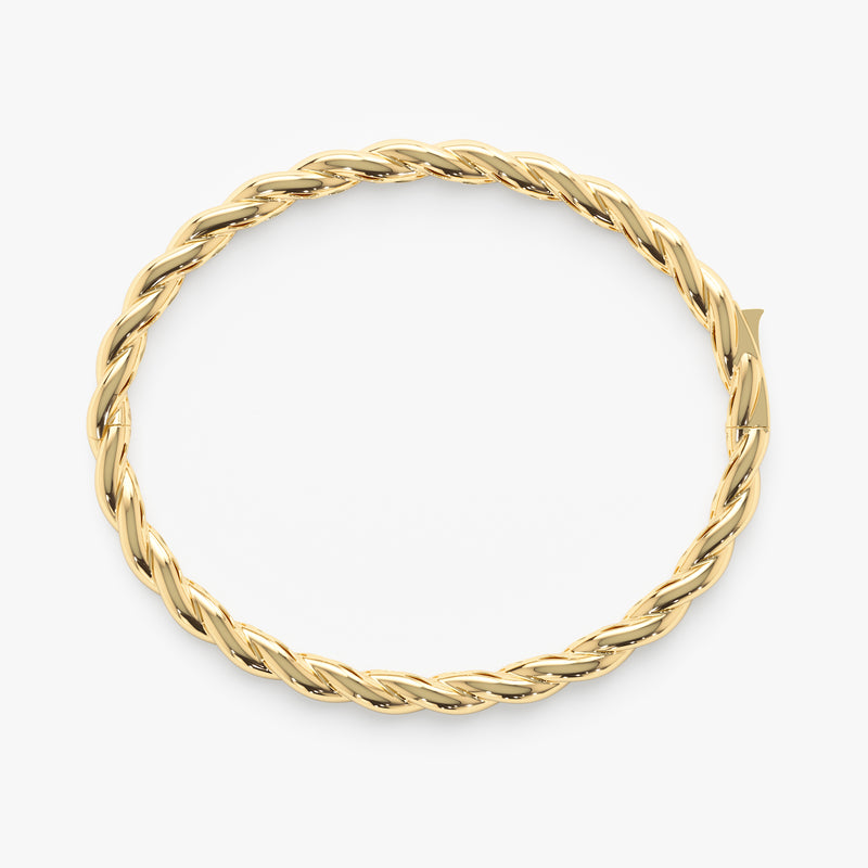 Plain Gold Twisted Bangle, Ailin