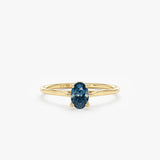 Oval London Topaz Engagement ring