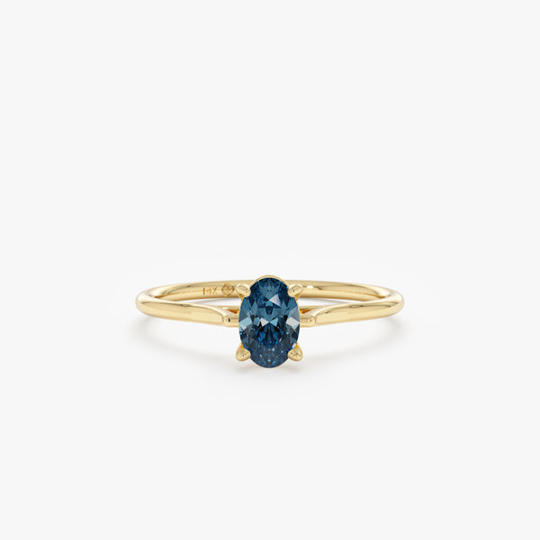 Oval London Topaz Engagement ring