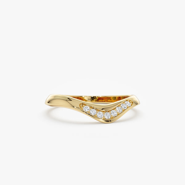 Round Chevron Diamond Ring, Amaris