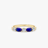 Lab Grown oval sapphire ring