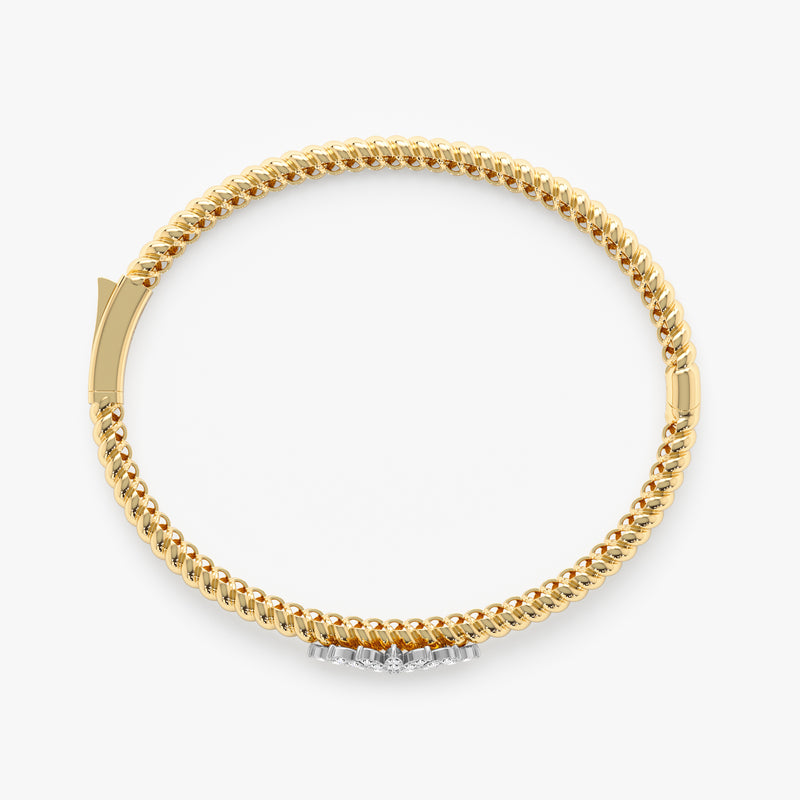 Twisted Texture Diamond Bracelet, Simone