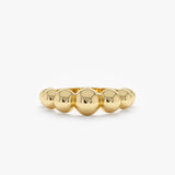 14k Yellow Gold Bubble Ring