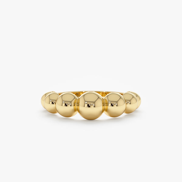 14k Yellow Gold Bubble Ring