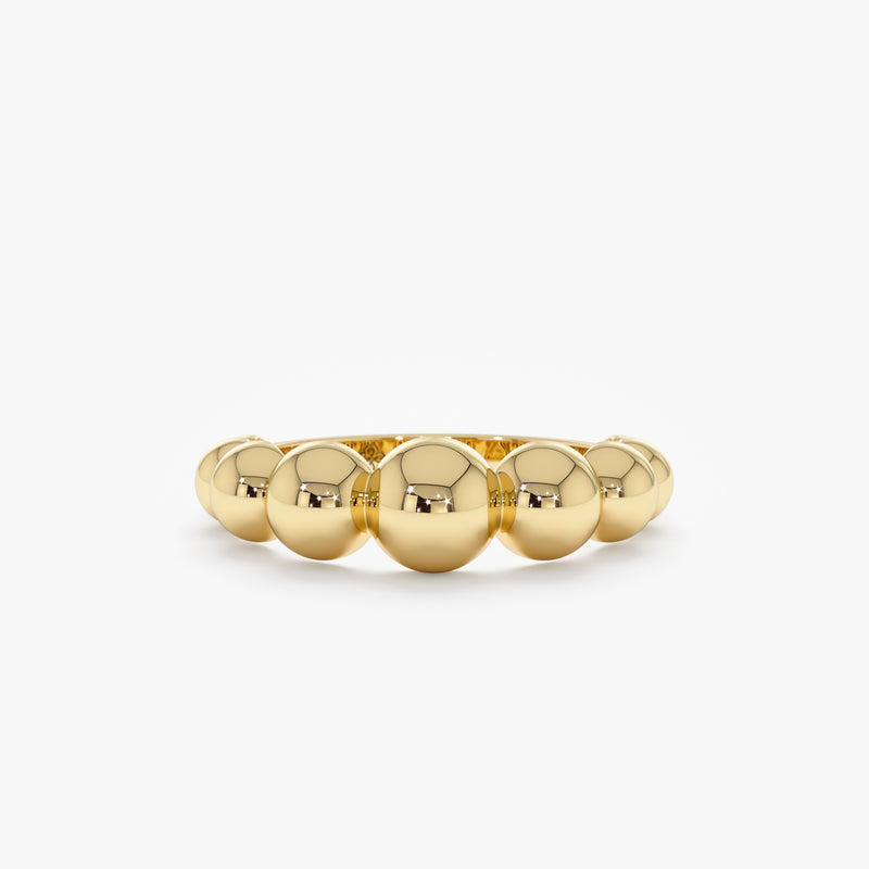 14k Yellow Gold Bubble Ring