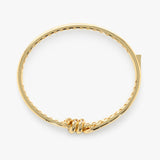 Plain Gold Knotted Bangle, Jaylen