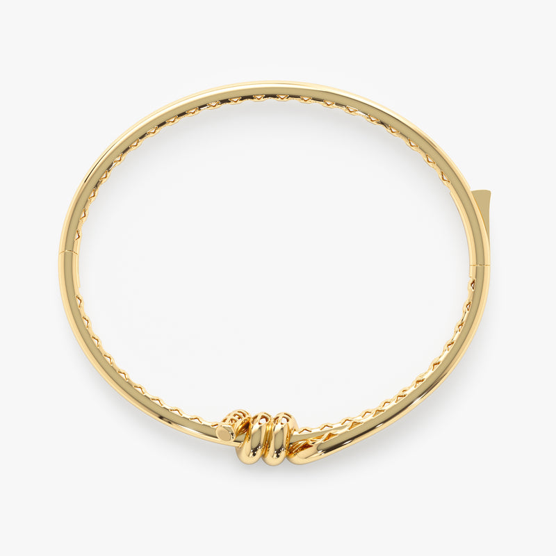 Plain Gold Knotted Bangle, Jaylen