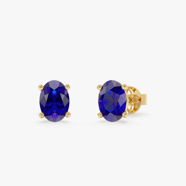 Lab Grown Sapphire Studs