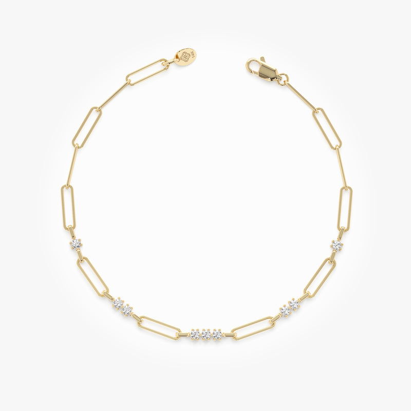 ethically sourced prong set diamond bracelet