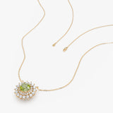 handcrafted peridot and diamond august birthday gift necklace