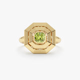 Octagon Peridot Signet Ring, Viviana