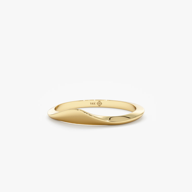 Curved Solid Gold Ring, Oakley